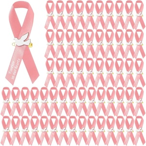 image:image50 Pcs Dove Funeral Ribbons Memorial Ribbon Funeral Pins Classic Memorial Service Respect Ribbon Bow with Safety Pins and Dove for Mourning Remembrance Day Event PinkPink