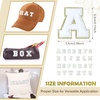 image:imageGeosar 156 Pieces Self Adhesive Chenille Letter Patches Az Gold Iron on Letters Embroidered Trimmed Preppy Alphabet Patches for Party Gifts Clothing DIY Repairing Craft FabricPinkWhite