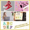 image:imageGeosar 156 Pieces Self Adhesive Chenille Letter Patches Az Gold Iron on Letters Embroidered Trimmed Preppy Alphabet Patches for Party Gifts Clothing DIY Repairing Craft FabricPinkMulticolor