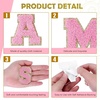 image:imageGeosar 156 Pieces Self Adhesive Chenille Letter Patches Az Gold Iron on Letters Embroidered Trimmed Preppy Alphabet Patches for Party Gifts Clothing DIY Repairing Craft FabricPinkPink