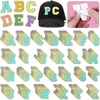 image:imageGeosar 156 Pieces Self Adhesive Chenille Letter Patches Az Gold Iron on Letters Embroidered Trimmed Preppy Alphabet Patches for Party Gifts Clothing DIY Repairing Craft FabricPinkMulticolor