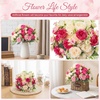 image:imageGeosar 16 Bundles Artificial Peonies Flowers Fake Silk Peony Bouquet Faux Peonies Flowers Bulk for Decoration Vase Floral Arrangements Wedding Party Table Royal BlueWhiteChampagne pink