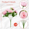 image:imageGeosar 16 Bundles Artificial Peonies Flowers Fake Silk Peony Bouquet Faux Peonies Flowers Bulk for Decoration Vase Floral Arrangements Wedding Party Table Royal BlueWhitePink