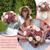 image:imageGeosar 16 Bundles Artificial Peonies Flowers Fake Silk Peony Bouquet Faux Peonies Flowers Bulk for Decoration Vase Floral Arrangements Wedding Party Table Royal BlueWhiteDusty Pink  Dusty Rose