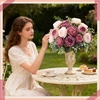 image:imageGeosar 16 Bundles Artificial Peonies Flowers Fake Silk Peony Bouquet Faux Peonies Flowers Bulk for Decoration Vase Floral Arrangements Wedding Party Table Royal BlueWhiteDusty Pink  Dusty Rose