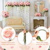 image:imageGeosar 16 Bundles Artificial Peonies Flowers Fake Silk Peony Bouquet Faux Peonies Flowers Bulk for Decoration Vase Floral Arrangements Wedding Party Table Royal BlueWhitePeach Pink  Light Pink