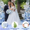 image:imageGeosar 16 Bundles Artificial Peonies Flowers Fake Silk Peony Bouquet Faux Peonies Flowers Bulk for Decoration Vase Floral Arrangements Wedding Party Table Royal BlueWhiteGradient Blue