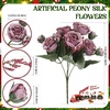 image:imageGeosar 16 Bundles Artificial Peonies Flowers Fake Silk Peony Bouquet Faux Peonies Flowers Bulk for Decoration Vase Floral Arrangements Wedding Party Table Royal BlueWhiteWine Red  Gray