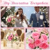 image:imageGeosar 16 Bundles Artificial Peonies Flowers Fake Silk Peony Bouquet Faux Peonies Flowers Bulk for Decoration Vase Floral Arrangements Wedding Party Table Royal BlueWhitePink  Champagne