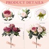 image:imageGeosar 16 Bundles Artificial Peonies Flowers Fake Silk Peony Bouquet Faux Peonies Flowers Bulk for Decoration Vase Floral Arrangements Wedding Party Table Royal BlueWhiteDusty Pink dusty Rose