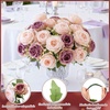 image:imageGeosar 16 Bundles Artificial Peonies Flowers Fake Silk Peony Bouquet Faux Peonies Flowers Bulk for Decoration Vase Floral Arrangements Wedding Party Table Royal BlueWhiteDusty Rose