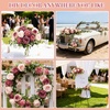 image:imageGeosar 16 Bundles Artificial Peonies Flowers Fake Silk Peony Bouquet Faux Peonies Flowers Bulk for Decoration Vase Floral Arrangements Wedding Party Table Royal BlueWhiteDusty Pink  Dusty Rose