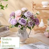 image:imageGeosar 16 Bundles Artificial Peonies Flowers Fake Silk Peony Bouquet Faux Peonies Flowers Bulk for Decoration Vase Floral Arrangements Wedding Party Table Royal BlueWhiteGray Purple  Light Purple