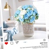 image:imageGeosar 16 Bundles Artificial Peonies Flowers Fake Silk Peony Bouquet Faux Peonies Flowers Bulk for Decoration Vase Floral Arrangements Wedding Party Table Royal BlueWhiteBlue  White