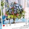 image:imageGeosar 16 Bundles Artificial Peonies Flowers Fake Silk Peony Bouquet Faux Peonies Flowers Bulk for Decoration Vase Floral Arrangements Wedding Party Table Royal BlueWhiteBlue