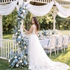 image:imageGeosar 16 Bundles Artificial Peonies Flowers Fake Silk Peony Bouquet Faux Peonies Flowers Bulk for Decoration Vase Floral Arrangements Wedding Party Table Royal BlueWhiteBlue white
