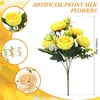 image:imageGeosar 16 Bundles Artificial Peonies Flowers Fake Silk Peony Bouquet Faux Peonies Flowers Bulk for Decoration Vase Floral Arrangements Wedding Party Table Royal BlueWhiteYellow  Champagne