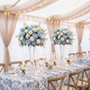 image:imageGeosar 16 Bundles Artificial Peonies Flowers Fake Silk Peony Bouquet Faux Peonies Flowers Bulk for Decoration Vase Floral Arrangements Wedding Party Table Royal BlueWhiteBlue white