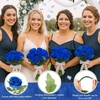 image:imageGeosar 16 Bundles Artificial Peonies Flowers Fake Silk Peony Bouquet Faux Peonies Flowers Bulk for Decoration Vase Floral Arrangements Wedding Party Table Royal BlueWhiteRoyal Blue