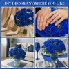 image:imageGeosar 16 Bundles Artificial Peonies Flowers Fake Silk Peony Bouquet Faux Peonies Flowers Bulk for Decoration Vase Floral Arrangements Wedding Party Table Royal BlueWhiteRoyal Blue