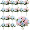 image:imageGeosar 16 Bundles Artificial Peonies Flowers Fake Silk Peony Bouquet Faux Peonies Flowers Bulk for Decoration Vase Floral Arrangements Wedding Party Table Royal BlueWhiteLight Pink  Light Blue