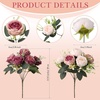 image:imageGeosar 16 Bundles Artificial Peonies Flowers Fake Silk Peony Bouquet Faux Peonies Flowers Bulk for Decoration Vase Floral Arrangements Wedding Party Table Royal BlueWhiteDusty Pink  Dusty Rose