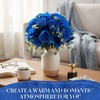 image:imageGeosar 16 Bundles Artificial Peonies Flowers Fake Silk Peony Bouquet Faux Peonies Flowers Bulk for Decoration Vase Floral Arrangements Wedding Party Table Royal BlueWhiteRoyal Blue