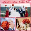 image:imageGeosar 16 Bundles Artificial Peonies Flowers Fake Silk Peony Bouquet Faux Peonies Flowers Bulk for Decoration Vase Floral Arrangements Wedding Party Table Royal BlueWhiteOrange  Deep Red