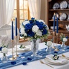 image:imageGeosar 16 Bundles Artificial Peonies Flowers Fake Silk Peony Bouquet Faux Peonies Flowers Bulk for Decoration Vase Floral Arrangements Wedding Party Table Royal BlueWhiteRoyal Blue white