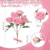 image:imageGeosar 16 Bundles Artificial Peonies Flowers Fake Silk Peony Bouquet Faux Peonies Flowers Bulk for Decoration Vase Floral Arrangements Wedding Party Table Royal BlueWhitePink