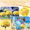 image:imageGeosar 16 Bundles Artificial Peonies Flowers Fake Silk Peony Bouquet Faux Peonies Flowers Bulk for Decoration Vase Floral Arrangements Wedding Party Table Royal BlueWhiteYellow  Champagne