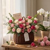 image:imageGeosar 16 Bundles Artificial Peonies Flowers Fake Silk Peony Bouquet Faux Peonies Flowers Bulk for Decoration Vase Floral Arrangements Wedding Party Table Royal BlueWhiteChampagne pink