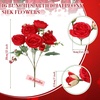 image:imageGeosar 16 Bundles Artificial Peonies Flowers Fake Silk Peony Bouquet Faux Peonies Flowers Bulk for Decoration Vase Floral Arrangements Wedding Party Table Royal BlueWhiteBright Red