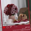 image:imageGeosar 16 Bundles Artificial Peonies Flowers Fake Silk Peony Bouquet Faux Peonies Flowers Bulk for Decoration Vase Floral Arrangements Wedding Party Table Royal BlueWhiteWine Red  Gray