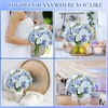 image:imageGeosar 16 Bundles Artificial Peonies Flowers Fake Silk Peony Bouquet Faux Peonies Flowers Bulk for Decoration Vase Floral Arrangements Wedding Party Table Royal BlueWhiteGradient Blue