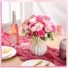 image:imageGeosar 16 Bundles Artificial Peonies Flowers Fake Silk Peony Bouquet Faux Peonies Flowers Bulk for Decoration Vase Floral Arrangements Wedding Party Table Royal BlueWhiteRose Pink  Light Pink