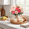 image:imageGeosar 16 Bundles Artificial Peonies Flowers Fake Silk Peony Bouquet Faux Peonies Flowers Bulk for Decoration Vase Floral Arrangements Wedding Party Table Royal BlueWhiteMixed Pink