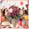 image:imageGeosar 16 Bundles Artificial Peonies Flowers Fake Silk Peony Bouquet Faux Peonies Flowers Bulk for Decoration Vase Floral Arrangements Wedding Party Table Royal BlueWhiteDusty Pink  Dusty Rose