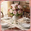 image:imageGeosar 16 Bundles Artificial Peonies Flowers Fake Silk Peony Bouquet Faux Peonies Flowers Bulk for Decoration Vase Floral Arrangements Wedding Party Table Royal BlueWhiteDusty Rose