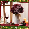 image:imageGeosar 16 Bundles Artificial Peonies Flowers Fake Silk Peony Bouquet Faux Peonies Flowers Bulk for Decoration Vase Floral Arrangements Wedding Party Table Royal BlueWhiteWine Red  Gray