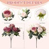 image:imageGeosar 16 Bundles Artificial Peonies Flowers Fake Silk Peony Bouquet Faux Peonies Flowers Bulk for Decoration Vase Floral Arrangements Wedding Party Table Royal BlueWhiteDusty Pink  Dusty Rose