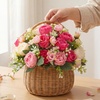 image:imageGeosar 16 Bundles Artificial Peonies Flowers Fake Silk Peony Bouquet Faux Peonies Flowers Bulk for Decoration Vase Floral Arrangements Wedding Party Table Royal BlueWhiteChampagne pink