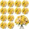 image:imageGeosar 16 Bundles Artificial Peonies Flowers Fake Silk Peony Bouquet Faux Peonies Flowers Bulk for Decoration Vase Floral Arrangements Wedding Party Table Royal BlueWhiteYellow  Champagne