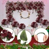 image:imageGeosar 16 Bundles Artificial Peonies Flowers Fake Silk Peony Bouquet Faux Peonies Flowers Bulk for Decoration Vase Floral Arrangements Wedding Party Table Royal BlueWhiteWine Red  Gray