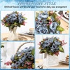 image:imageGeosar 16 Bundles Artificial Peonies Flowers Fake Silk Peony Bouquet Faux Peonies Flowers Bulk for Decoration Vase Floral Arrangements Wedding Party Table Royal BlueWhiteBlue