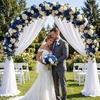 image:imageGeosar 16 Bundles Artificial Peonies Flowers Fake Silk Peony Bouquet Faux Peonies Flowers Bulk for Decoration Vase Floral Arrangements Wedding Party Table Royal BlueWhiteRoyal Blue white