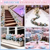 image:imageGeosar 16 Bundles Artificial Peonies Flowers Fake Silk Peony Bouquet Faux Peonies Flowers Bulk for Decoration Vase Floral Arrangements Wedding Party Table Royal BlueWhiteLight Pink  Light Blue