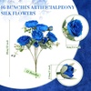 image:imageGeosar 16 Bundles Artificial Peonies Flowers Fake Silk Peony Bouquet Faux Peonies Flowers Bulk for Decoration Vase Floral Arrangements Wedding Party Table Royal BlueWhiteRoyal Blue