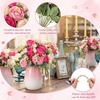 image:imageGeosar 16 Bundles Artificial Peonies Flowers Fake Silk Peony Bouquet Faux Peonies Flowers Bulk for Decoration Vase Floral Arrangements Wedding Party Table Royal BlueWhiteChampagne pink