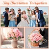 image:imageGeosar 16 Bundles Artificial Peonies Flowers Fake Silk Peony Bouquet Faux Peonies Flowers Bulk for Decoration Vase Floral Arrangements Wedding Party Table Royal BlueWhitePeach Pink  Light Pink